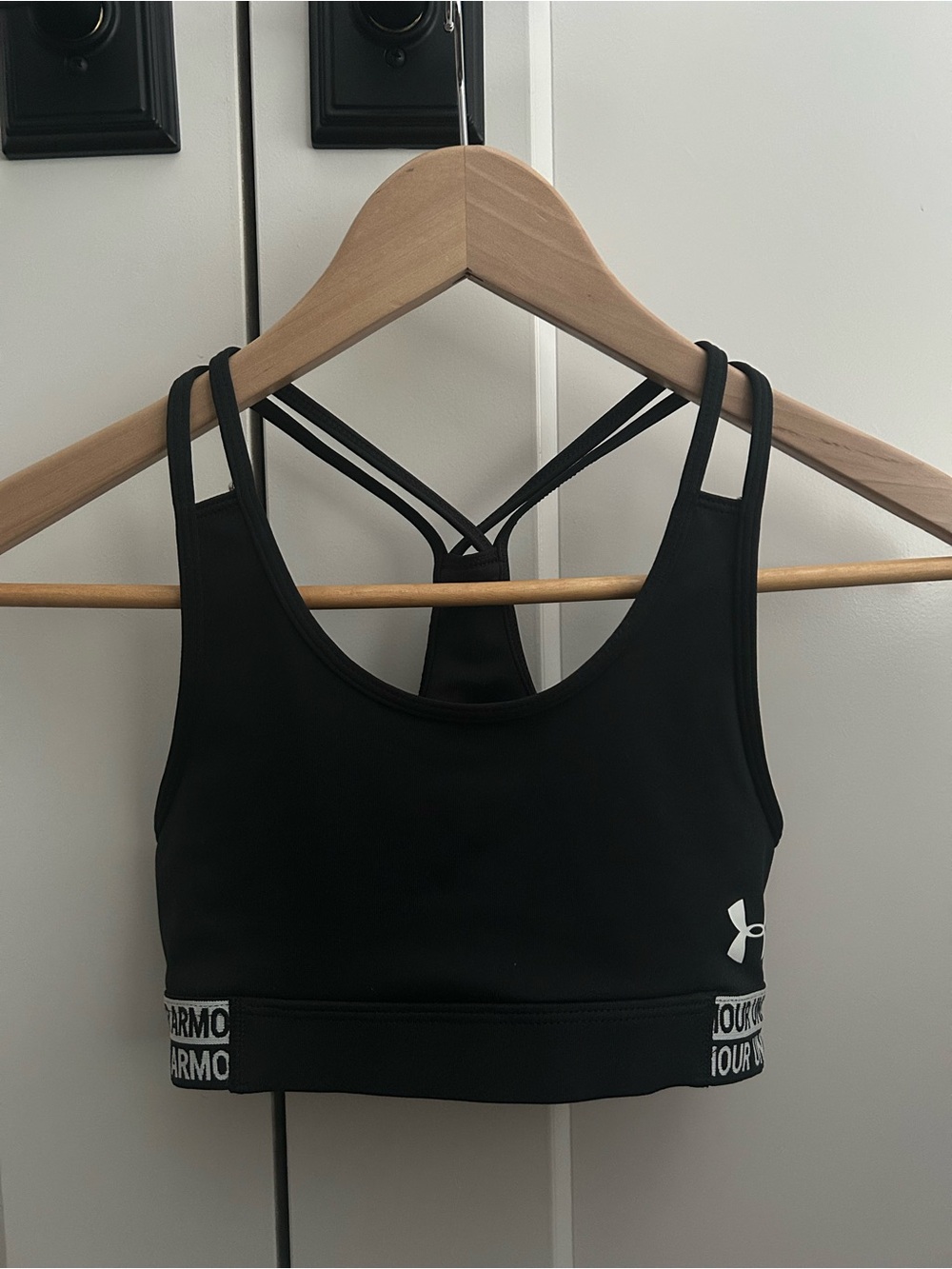 Under Armour Black Strappy Racerback Sports Bra